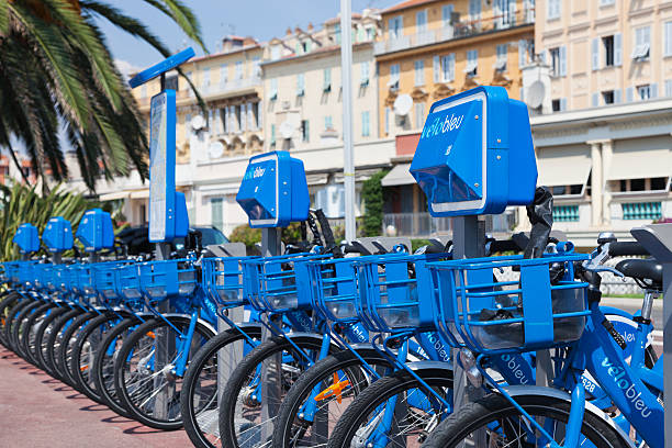 Blue Bike stock photo