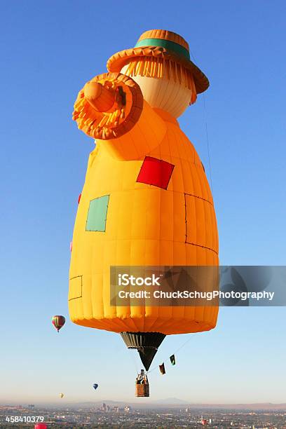 Heißluftballon Vogelscheuche Stockfoto und mehr Bilder von Abheben - Aktivität - Abheben - Aktivität, Albuquerque, Amerikanische Flagge