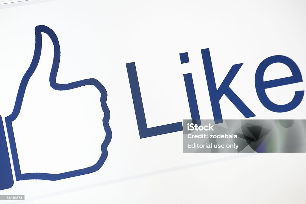 Facebook come pulsante - Foto stock royalty-free di Amicizia