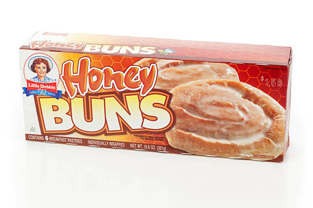 Isolated Box Of Honey Buns Stock Photo - Download Image Now