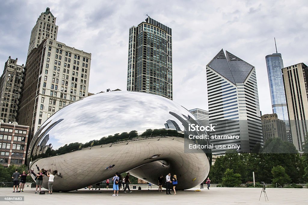 Le cloud gate à chicago - Photo de Cloud Gate libre de droits