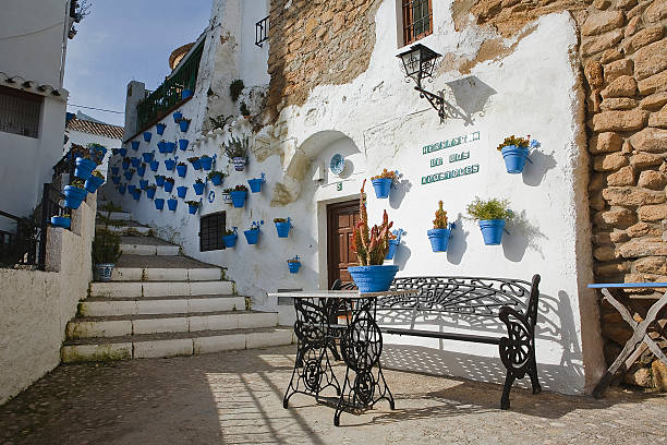 Iznajar, Сordoba, SPAIN - February 20, 2010: the courtyard of the comedies, Whose name comes from the theater performances here were in another time, Iznajar, Cordoba province, Andalucia, Spain