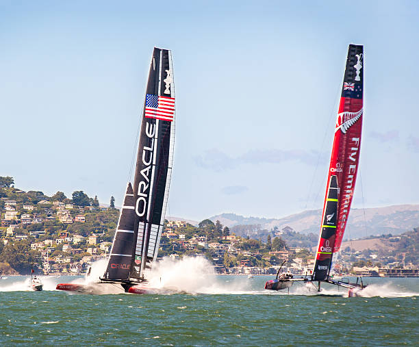 7 JUN 2025 - Cowes, Isle of Wight - Sailing boats and yachts racing in the Isle of Wight, Round the Island Race 2025, in stormy and rainy conditions