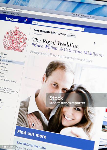 British Monarchy Facebook Fan Page Stock Photo - Download Image Now - Prince William of Wales, Princess Catherine of Wales, British Culture