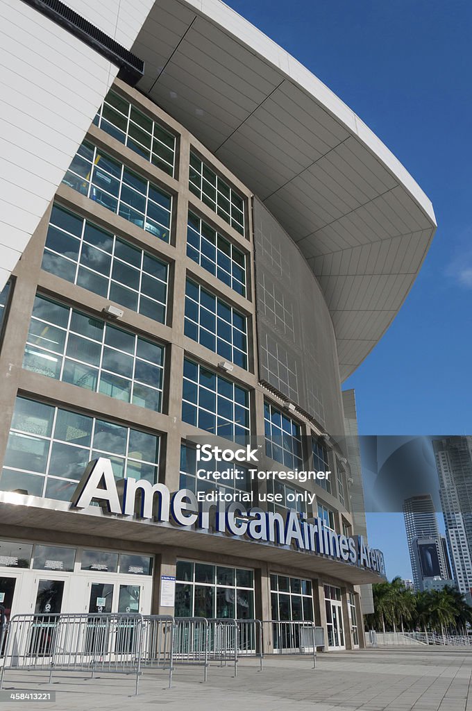 American Airlines Arena Miami, USA - August 22, 2013: American Airlines Arena, the home of Miami Heats Basketball Team. American Airlines Arena Stock Photo