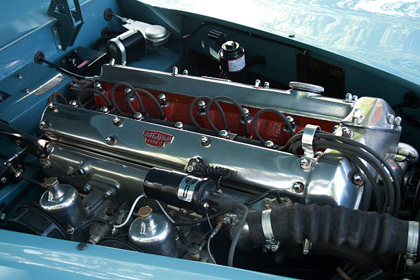 jaguar xk motore - jaguar car vintage car collectors car personal land vehicle foto e immagini stock