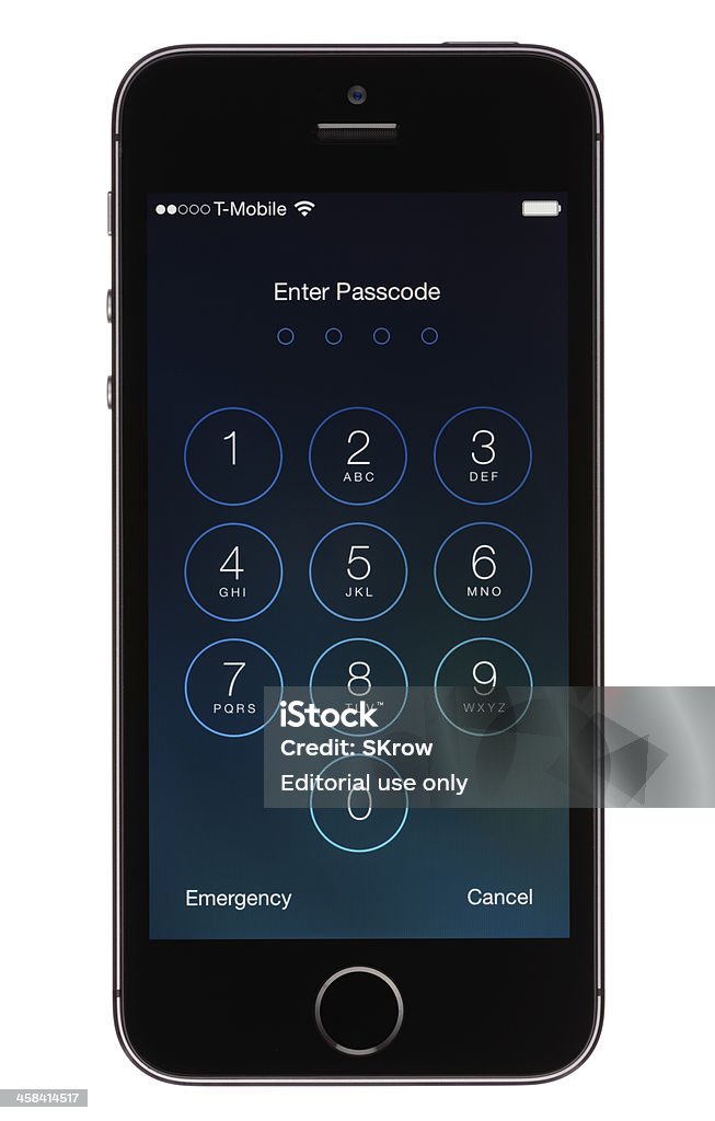 Apple Iphone 5s Lock Screen Stock Photo - Download Image Now - Telephone,  Smart Phone, iPhone - iStock