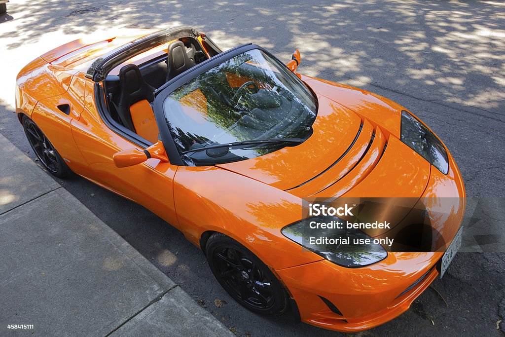 Tesla Roadster Electric auto sportiva - Foto stock royalty-free di Tesla Motors