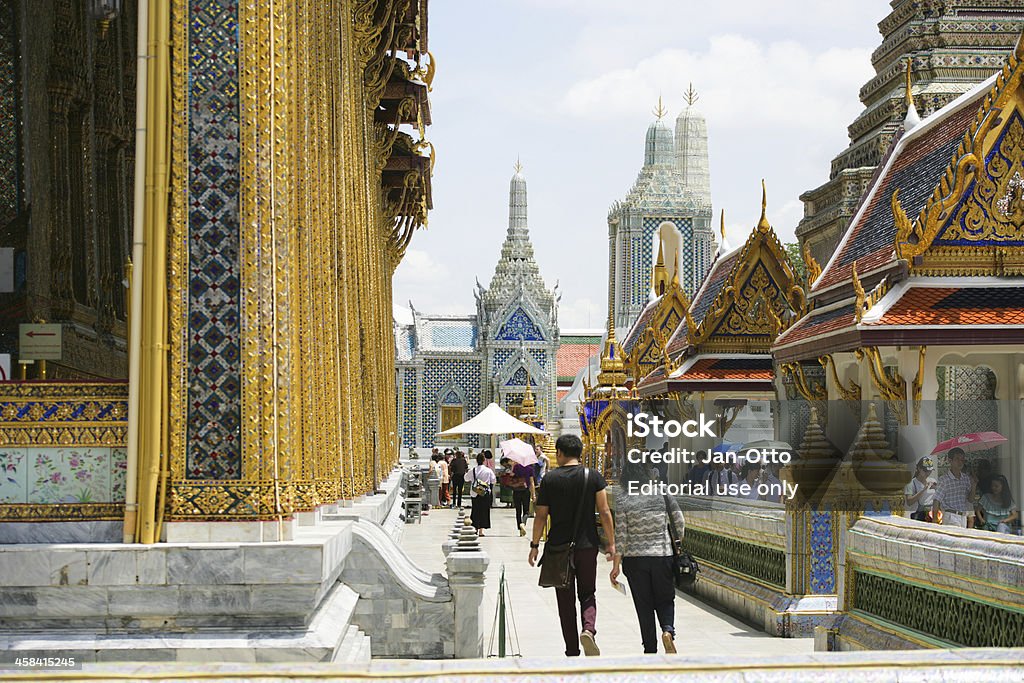 O Grand palace, temple em Bangkok - Foto de stock de Antigo royalty-free