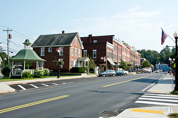 Main Street, Randolph, Vermont stock photo