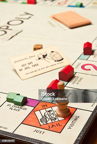 Klassische Monopolyspiel Gefängnis Corner Nahaufnahme Stockfoto und mehr Bilder von Monopoly - Brettspiel