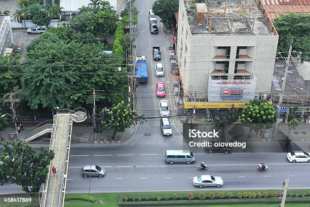 Tráfego Na Estrada Ratchadaphisek - Fotografias de stock e mais imagens de Admirar a Vista - Admirar a Vista, Ao Ar Livre, Arquitetura