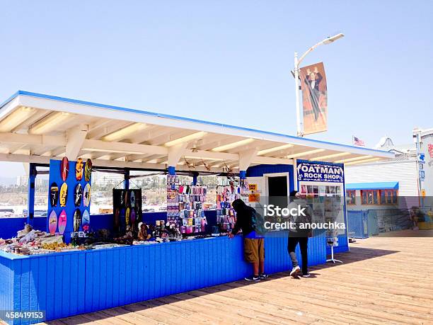 Oatman Rock Shop On Santa Monica Pier Stock Photo - Download Image Now - Adult, Art And Craft, Buying