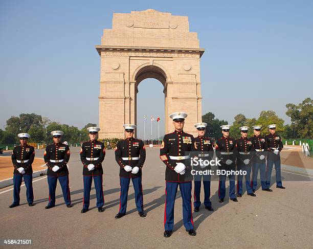Us 해병대 인디아 게이트 New Delhi 군복에 대한 스톡 사진 및 기타 이미지 - 군복, 군사, 기념관