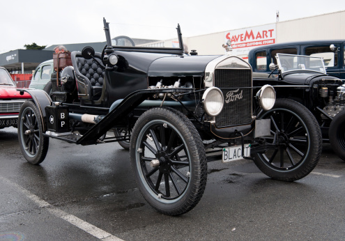 Christchurch,New Zealand - September 29,2013:A Ford model T from 1924 in the 17th annual Henry Ford Memorial Rally of Canterbury. It is open to all Fords from 1903 aa 2010. The start is in New Brighton, Christchurch
