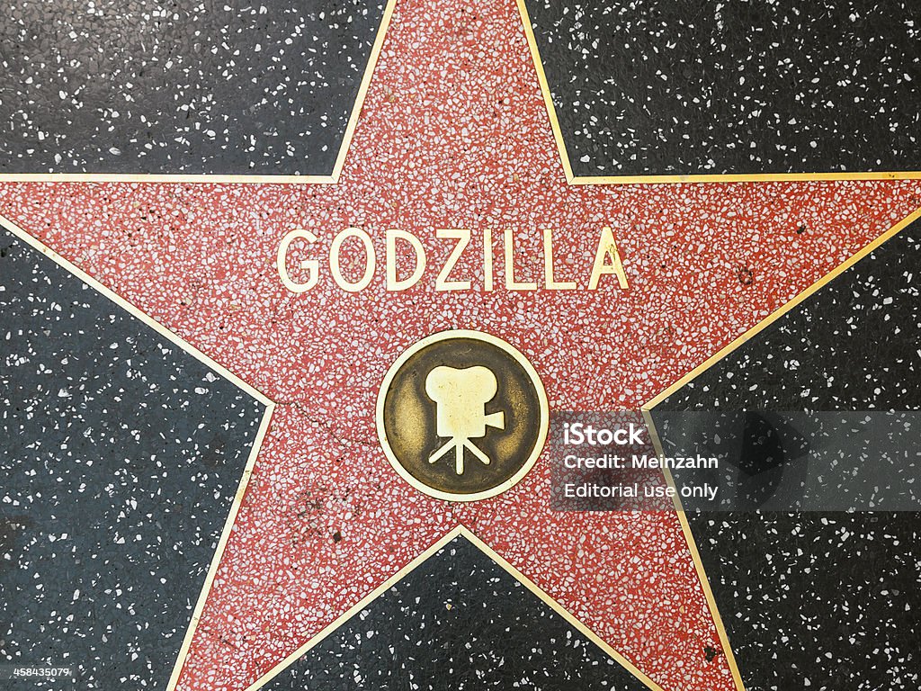 Godzillas stelle sulla Hollywood Walk of Fame - Foto stock royalty-free di Godzilla