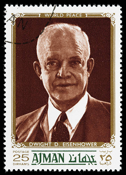 pokój na świecie eisenhower znaczek pocztowy - people postmark dwight eisenhower president of the usa zdjęcia i obrazy z banku zdjęć