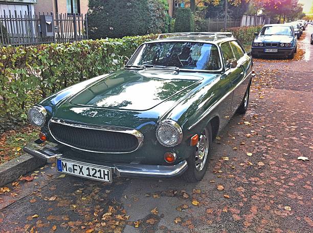 Munich, Germany - October 18, 2013: Vintage car Volvo parked on the street in Munich. Taken with an iPhone