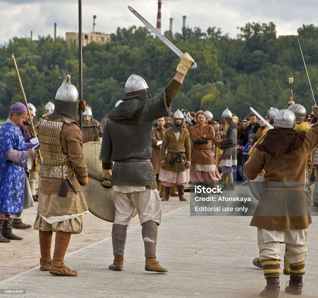 Vichinghi, vestival storico - Foto stock royalty-free di Battaglia