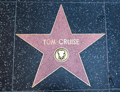 Hollywood, CA, USA - August 2, 2011: Hollywood Walk Of Fame Tom Cruise achievement in the entertainment industry star.
