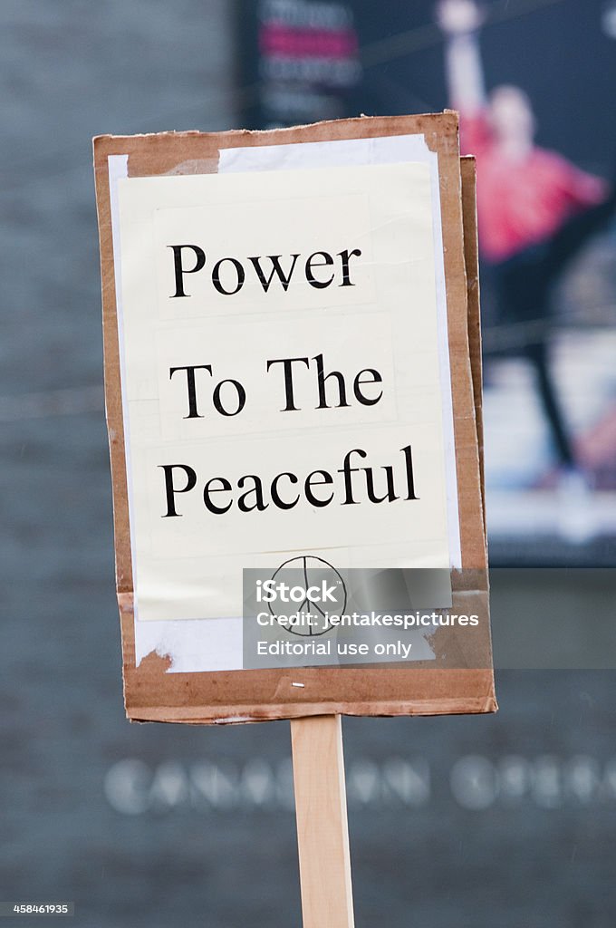 Potência do sinal de protesto pacíficas"" - Royalty-free Símbolos de Paz Foto de stock