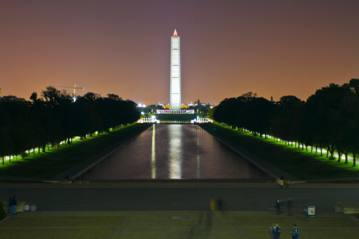 Washington DC, United States - May 3, 2013: George Washington Memorial in DC at night