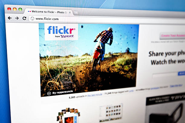 flickr 홈페이지. - flickr browser internet editorial 뉴스 사진 이미지