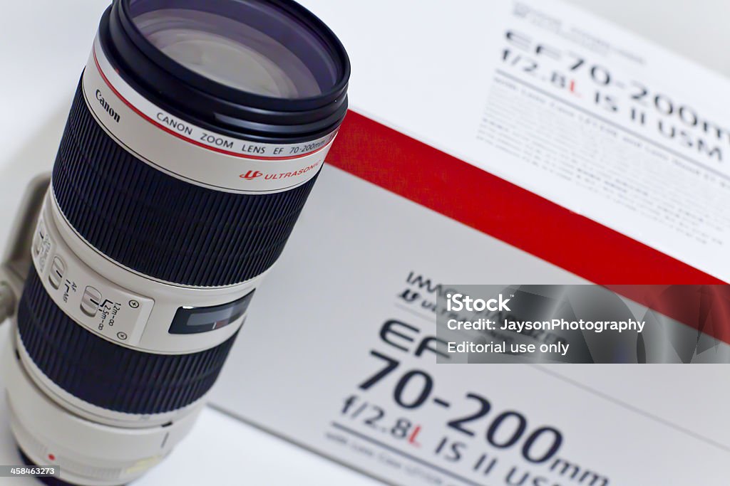 Canon EF 70- 200 мм f/2.8L – II USM Telephoto линз объектива - Стоковые фото Видео-кадр роялти-фри