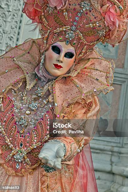 Rosa Orange Maske Karneval Von Venedig 2013 Italien Stockfoto und mehr Bilder von Bühnenkostüm