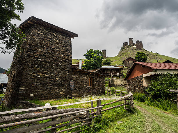 omalo - tusheti imagens e fotografias de stock