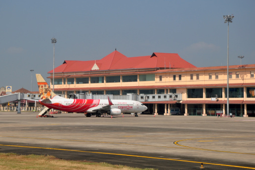 Kochi, India - Jan 10, 2012: An Air India Express Boeing 737 parked at Cochin International Airport.