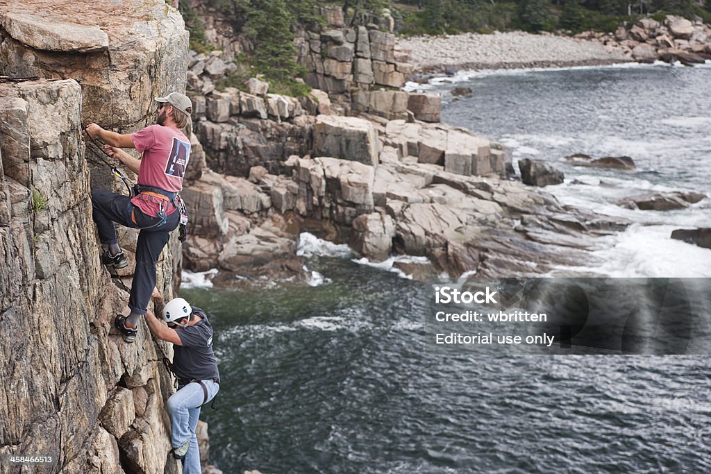 Wounded Wojownik zdarzenie Wspinaczka skalna w Park Narodowy Acadia - Zbiór zdjęć royalty-free (Park Narodowy Acadia)