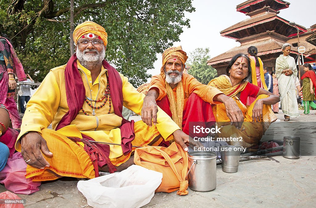 Holy Sadhues traditionnel Bénédiction de Katmandou, au Népal. - Photo de Adulte libre de droits