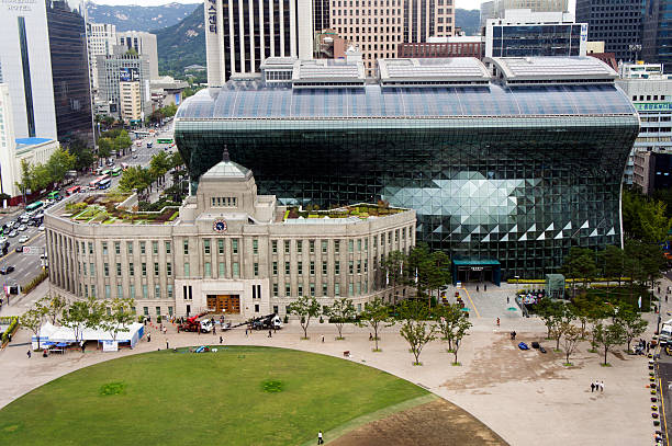 City hall in Seoul stock photo