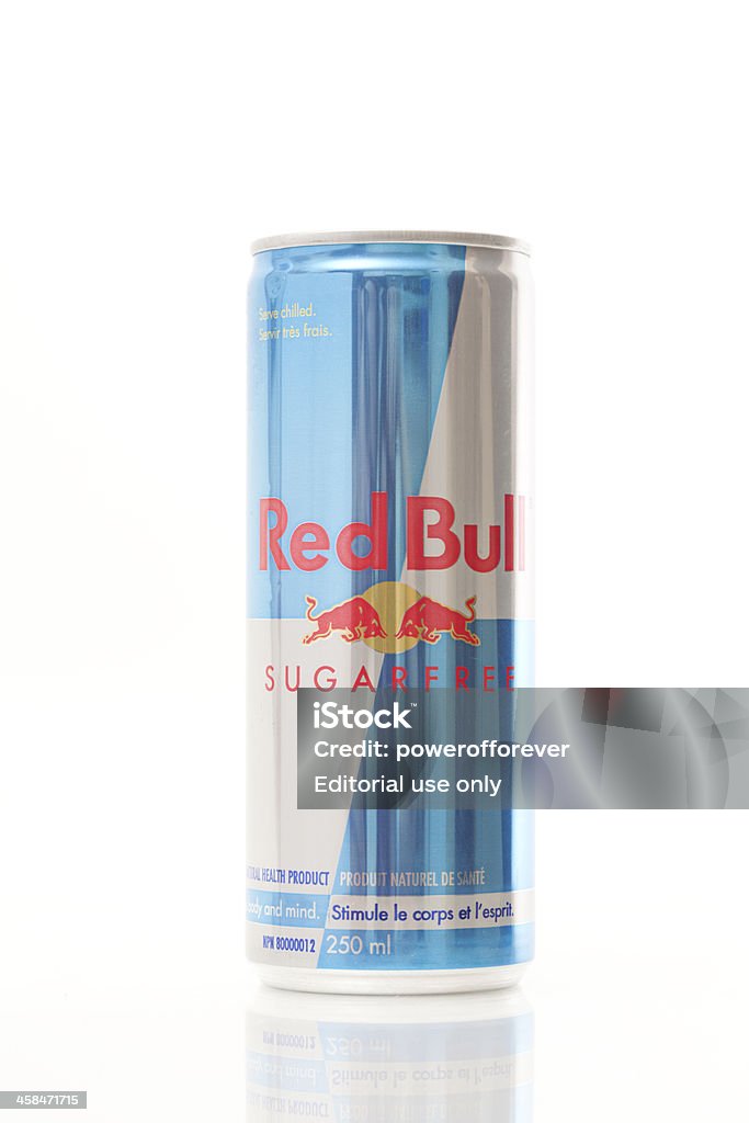 の砂糖は Red Bull エネルギードリンクが無料 - ノンシュガーのロイヤリティフリーストックフォト