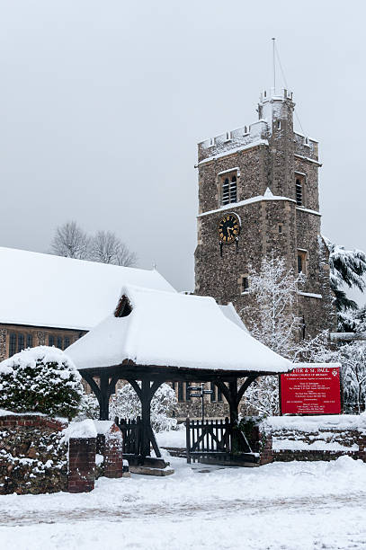 Neve em Hill, Bromley, Kent - fotografia de stock