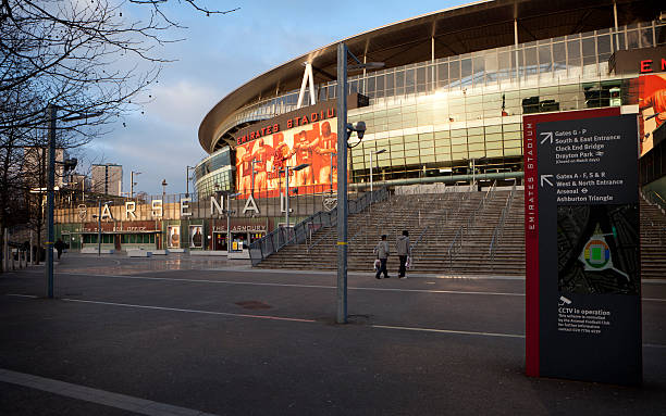 아스날 축구 경기장, 하이버리, 노르트 런던 - arsenal 뉴스 사진 이미지