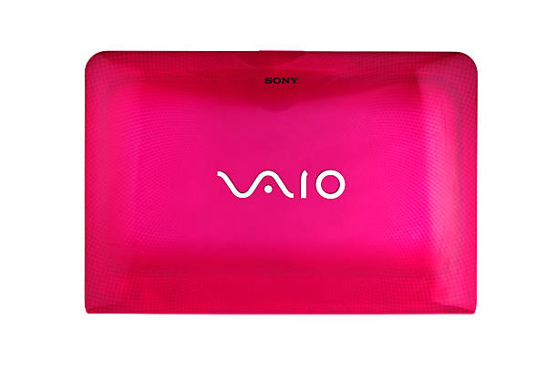 pink sony vaio notebook - vaio stock-fotos und bilder