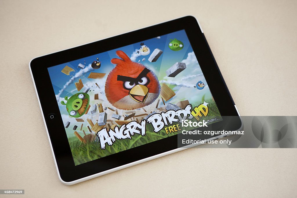 Angry Birds on Apple iPad - Foto de stock de Agresión libre de derechos