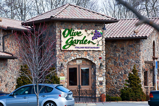 Olive Garden restaurant store front stock photo