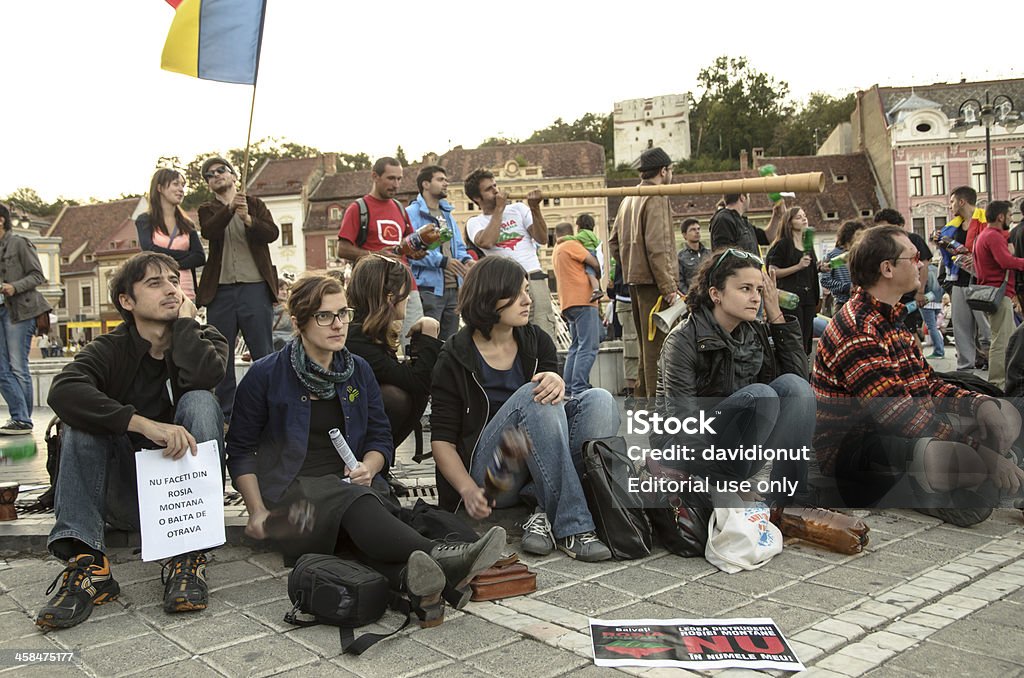 Protestos de Rosia Montana - Royalty-free Abundância Foto de stock