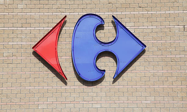 logo carrefour sklepu - znak skrzyżowania zdjęcia i obrazy z banku zdjęć