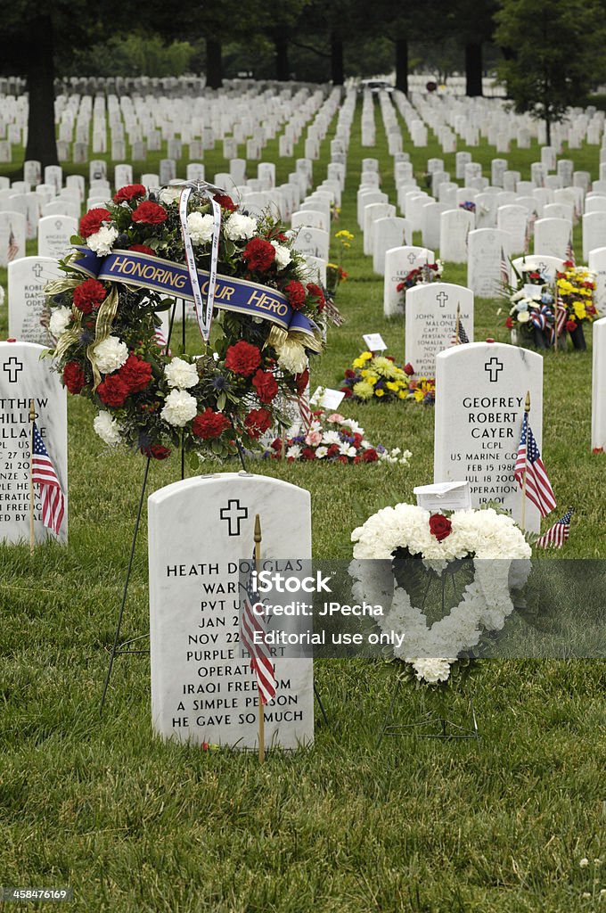 Cemitério Nacional de Arlington no Memorial Day - Foto de stock de Arlington - Virgínia royalty-free