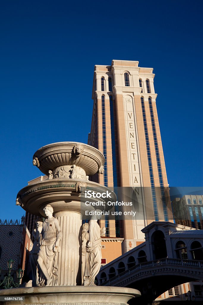 City of Las Vegas, The Venetian Resort Hotel Casino Las Vegas, USA - November 28, 2011: Las Vegas city on day time. The Venetian Resort Hotel Casino is a luxury hotel and casino resort situated between Harrah's and The Palazzo on the east side of the Las Vegas Strip in Paradise, NV, United States. Arts Culture and Entertainment Stock Photo