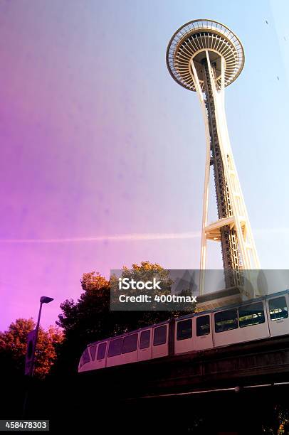 Monorotaia Di Seattle - Fotografie stock e altre immagini di Architettura - Architettura, Astratto, Brillante