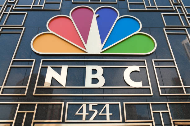 NBC Tower Sign in Chicago stock photo