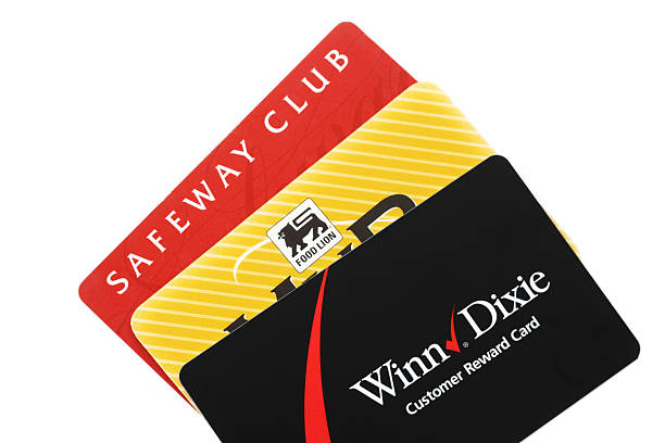 supermercado club de bonificación tarjetas - winn dixie fotografías e imágenes de stock