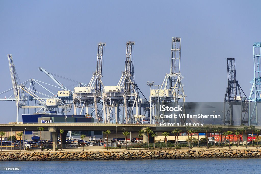 Recipiente Cranes blanco, grande - Foto de stock de California libre de derechos