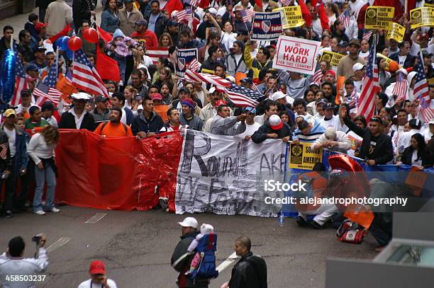 Einwanderung Rechte Demonstration Stockfoto und mehr Bilder von 2006 - 2006, Auswanderung und Einwanderung, Autorität