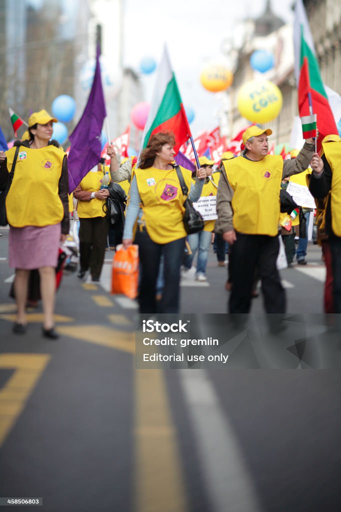 Démonstrations du travail européen - Photo de Capitales internationales libre de droits